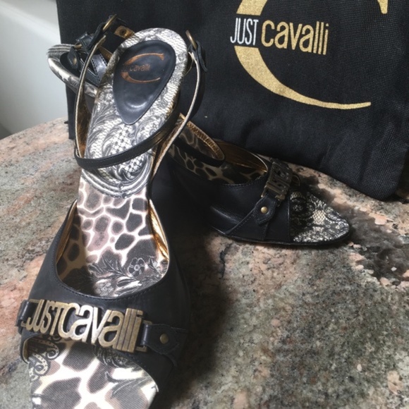 Just Cavalli Cross Ankle Strap Sandal, US 9.5 - Picture 4 of 8